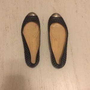 Giuseppe flats with gold poca dots